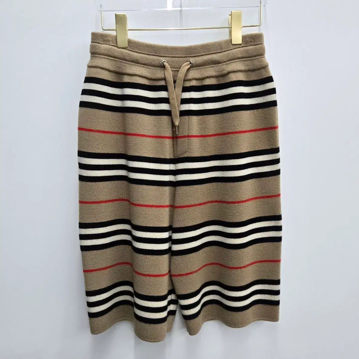 正規品 BURBERRY チェック ニット パンツ ハーフパンツ XS