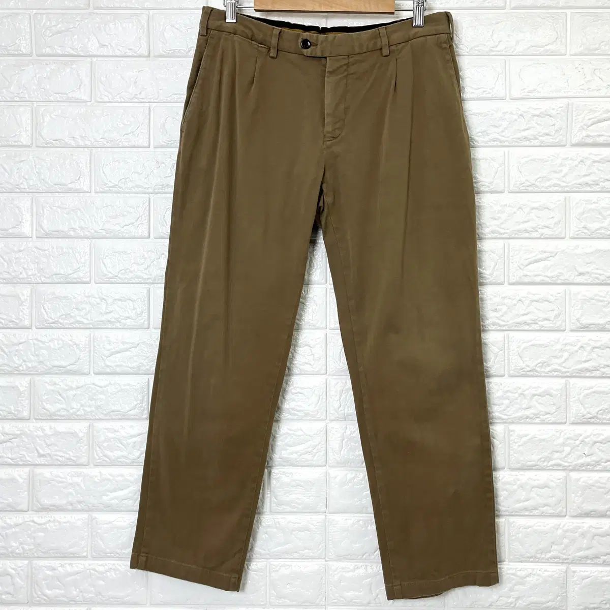 GERMANO メンズ ブラウン スリム チノ パンツ 48