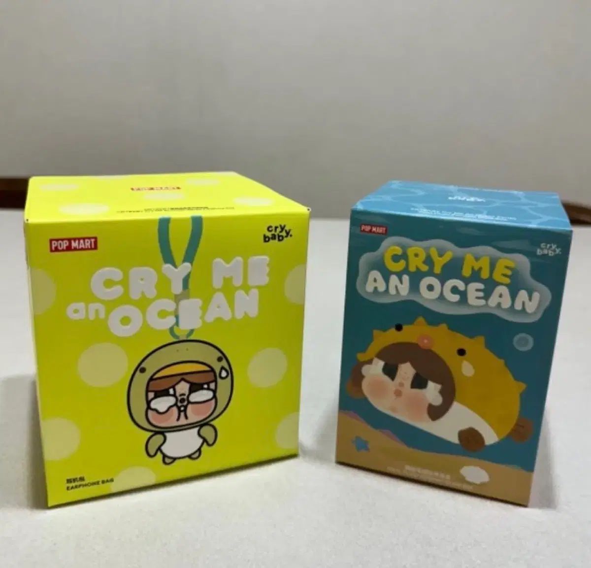 POP MART クライベイビー 涙の海シリーズ ぬいぐるみ キーリング ぬい＋イヤホン バッグ（フグ） 未開封 商品