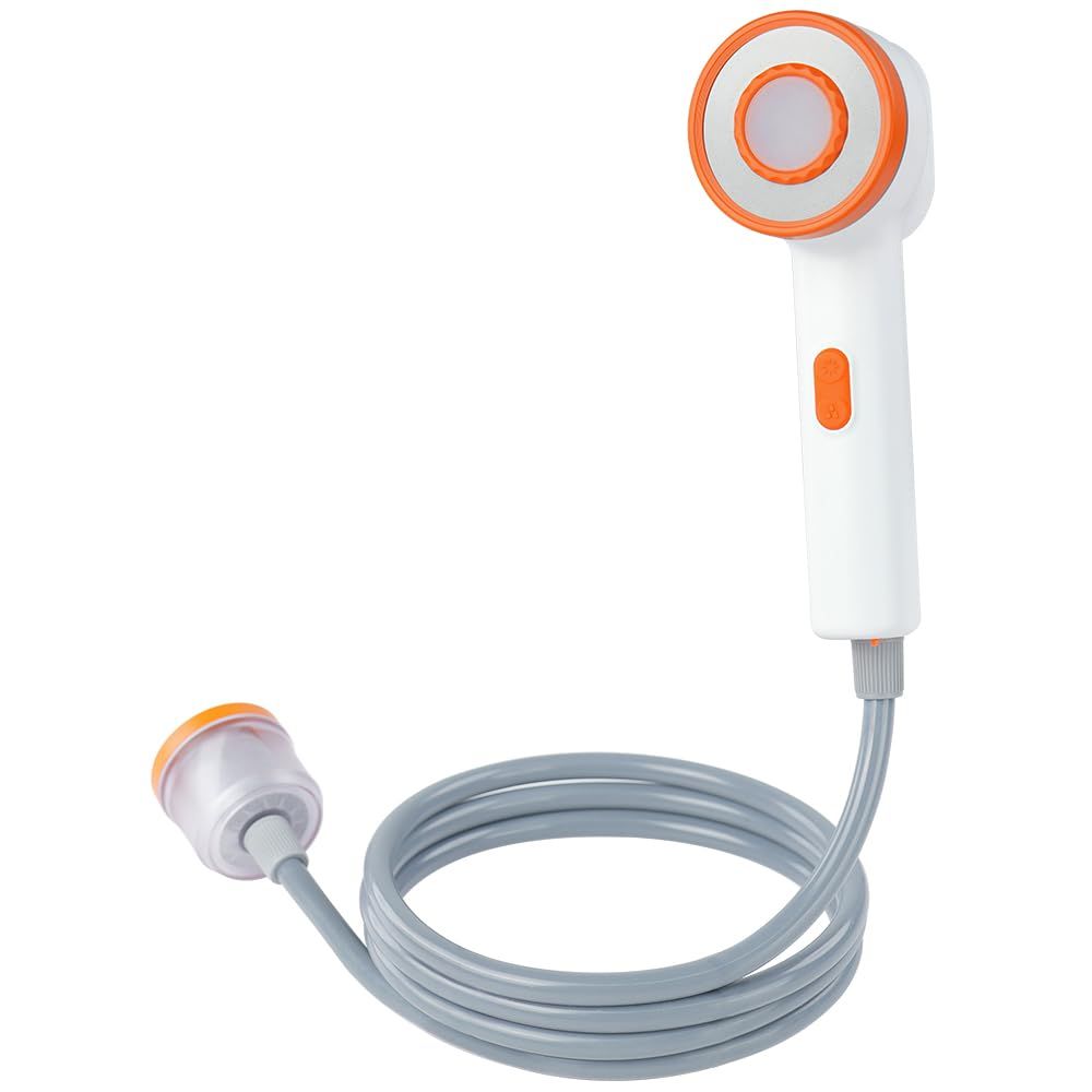SoomloomポータブルVIBEバイブシャワー照明ライト活性炭フィルター交換可能二つ水出しモード電動手持ち式充電式強力パワーアウトドアキャンプ防水軽量簡易シャワー★m fcf7c9ea