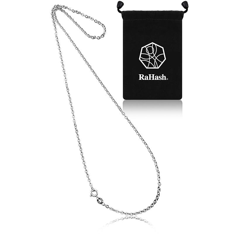 [RaHash] ネックレス チェーン メンズ 平 あずき シルバー 925 ブランド 銀 [ 2.5mm 45cm ]