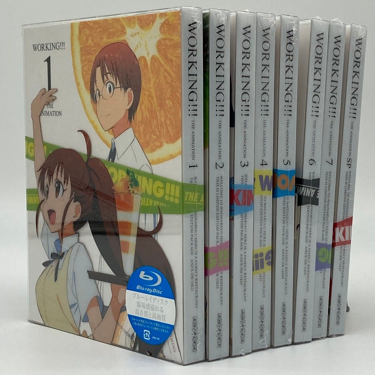 【未開封】【Blu-ray】WORKING!!! 完全生産限定版 全8巻 セット #nn