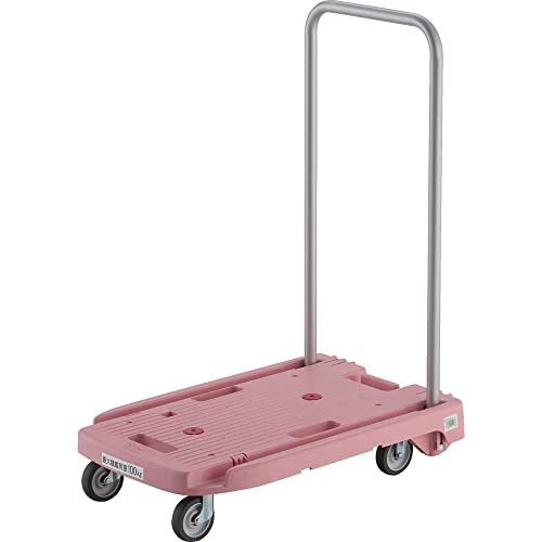 TRUSCO(トラスコ) 樹脂台車 こまわり君 省音G車輪 600×390 ピンク MP-6039N2-P 折りたたみ 軽量 静か 静音Y 6ff9ed8f