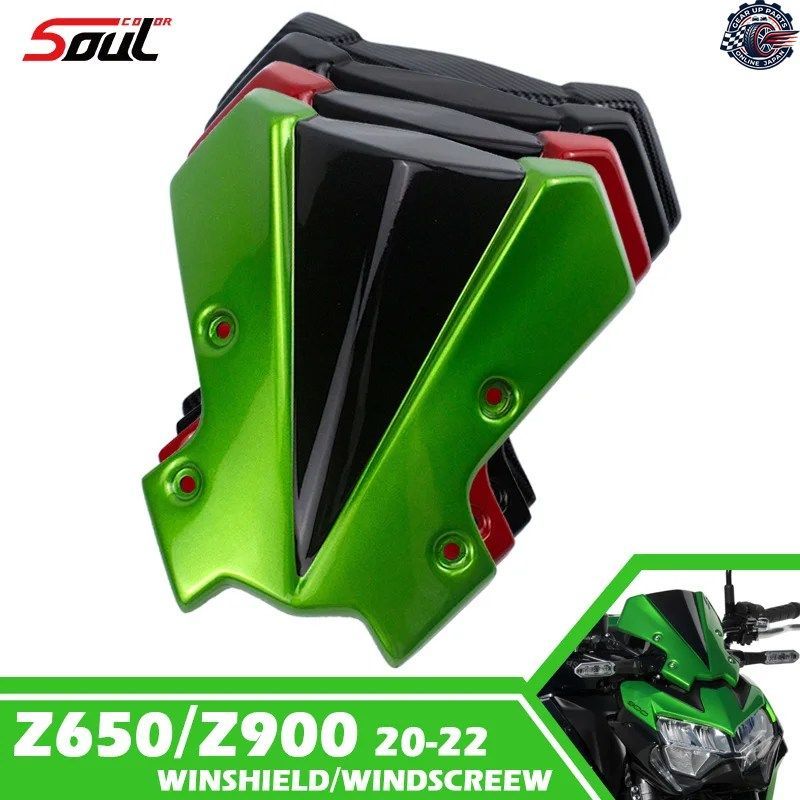 モーターサイクルスポーツ カーボンノーズフェアリング ウインドシールド バイザー ウインドスクリーン カワサキ Z650 Z900 2020 - 24 Z900