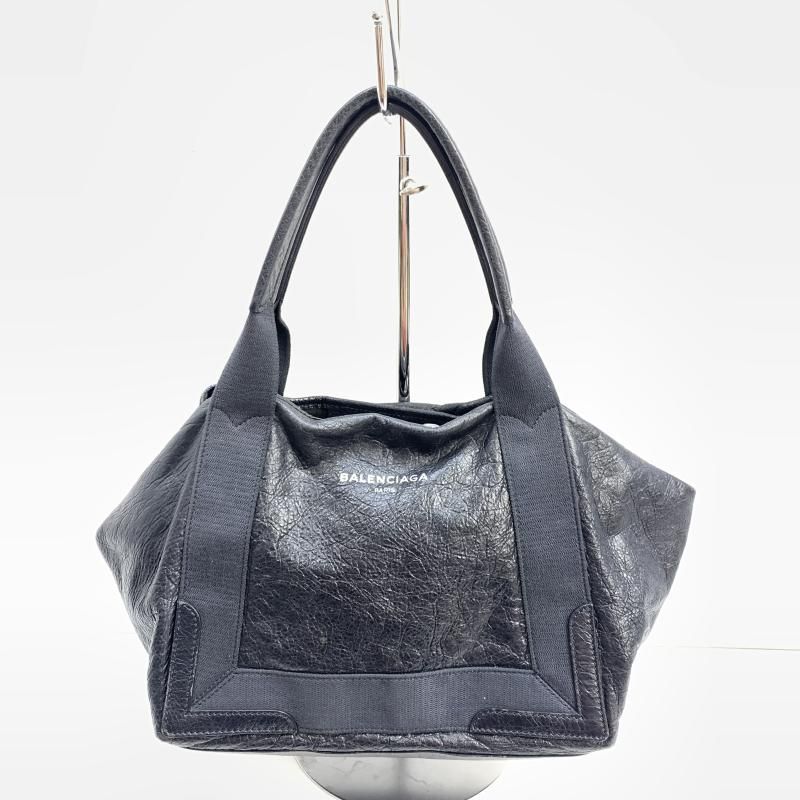 【中古】BALENCIAGA NAVY CABAS S ネイビー 339933　バレンシアガ[92][240092334948] 中古】BALENCIAGA NAVY CABAS S ネイビー 339933 バレンシアガ[92