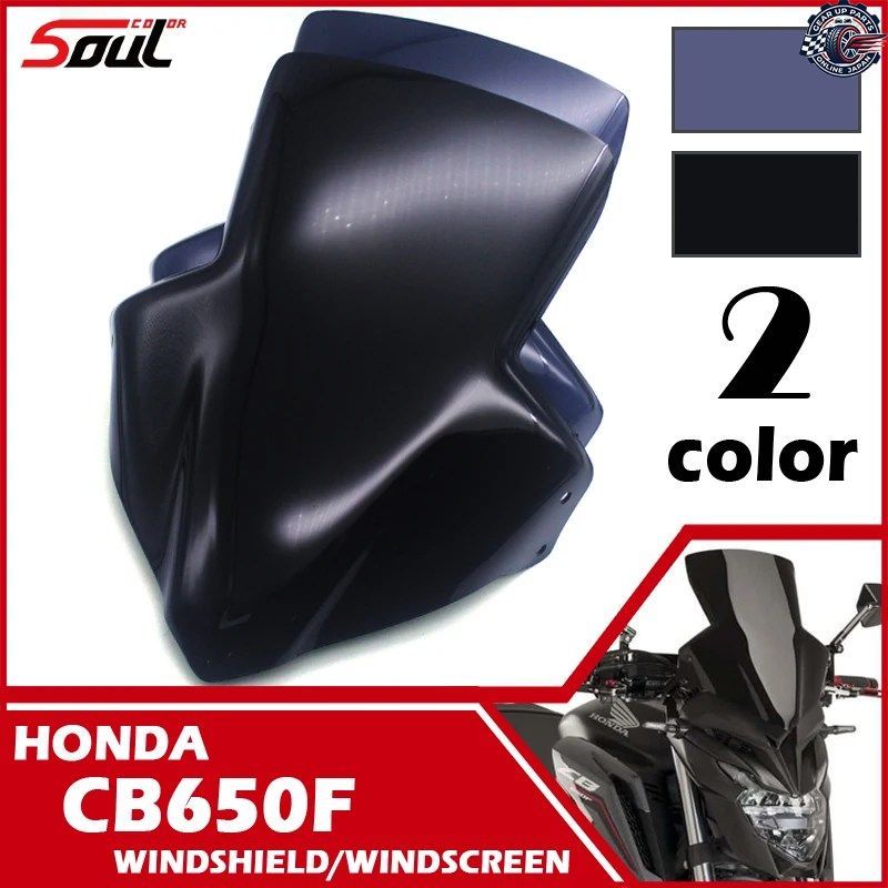 モーターサイクルスポーツウインドスクリーン スポーツウインドシールドバイザー CB650F 2014 - 18 ダブルバブル 14-18