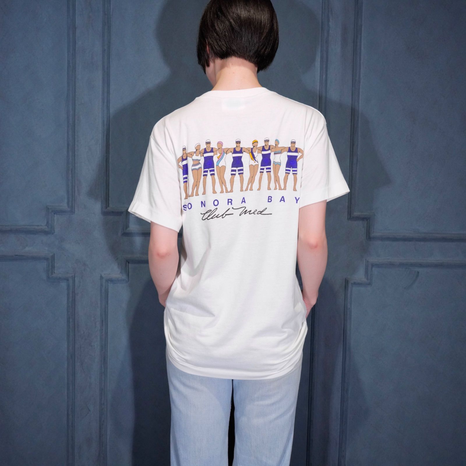 90's USA VINTAGE CLUB MED SONORA BAY PRINT DESIGN T SHIRT/90年代アメリカ古着ソノラベイプリントデザインTシャツ