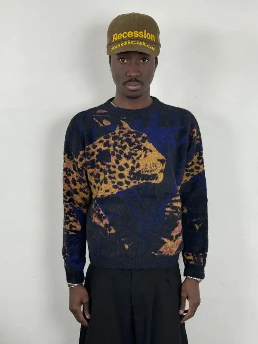 Saint Laurent サンローラン ヒョウ柄 レオパード ジャカード ジャングル ニット s
