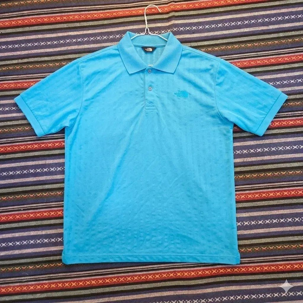 THE NORTH FACE ザノースフェイス 機能性 半袖 ポロTシャツ アクア XXL