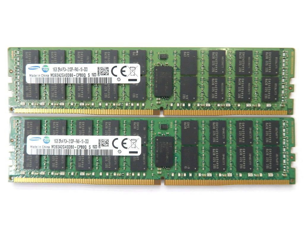 Samsung 16GBx2枚セット 32GB分 PC4-2133P DDR4 Reg ECC hp Z440/640/840 DELL T5810/7810/7910等対応 【中古】【20190215】