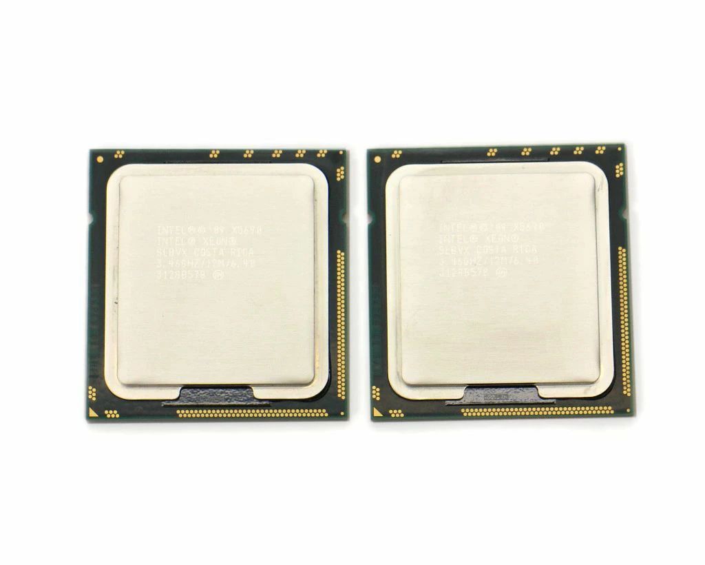 intel 同ロット 2個セット Xeon X5690 6コア12スレッド 3.46GHz (TB3.73GHz) FCLGA1366 ソケット対応 SLBVX 【中古】【20180731】