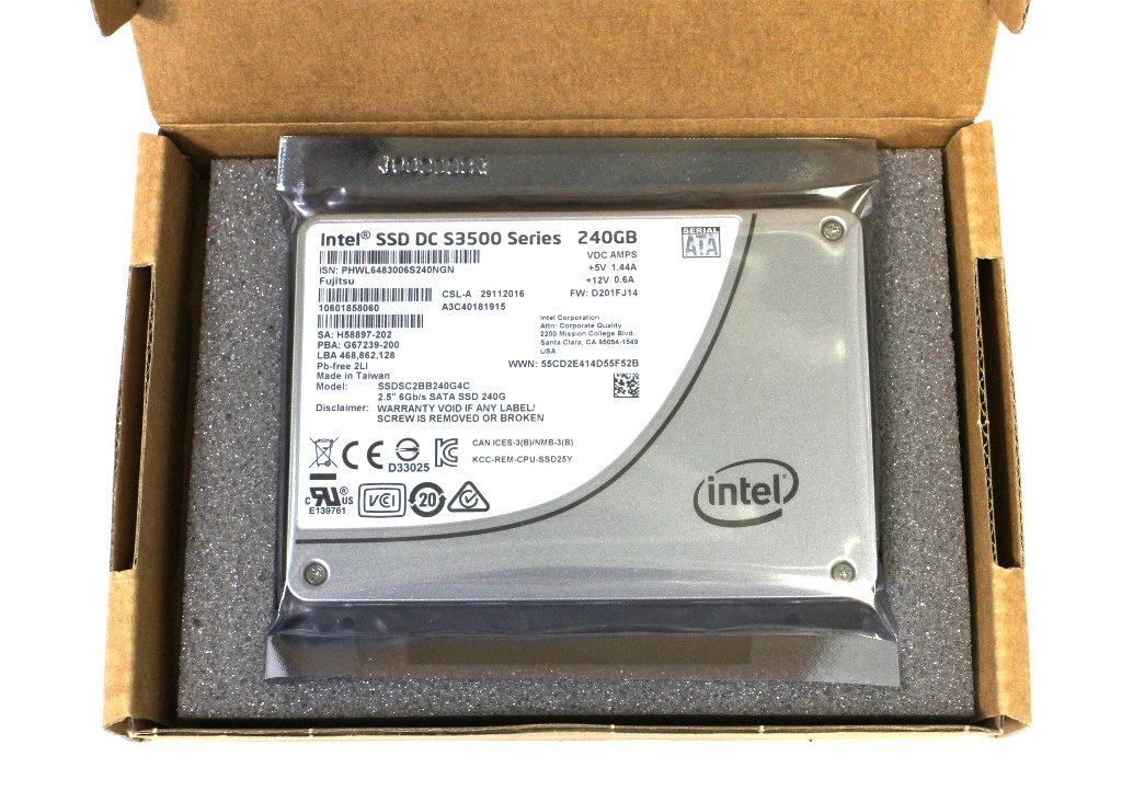 intel 未使用 SSDSC2BB240G4C DC S3500シリーズ MLC SSD 240GB SATA2.5インチ 6Gbps 【未使用品】【20180711】