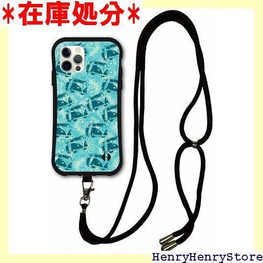 スマホショルダー付 iPhone15 ケース スマホケース i-coronケース アイフォン15互換品カバー 耐衝撃 保護 TPUケース スマホカバー ダマスク柄 バス ターコイズ かわいい 1244