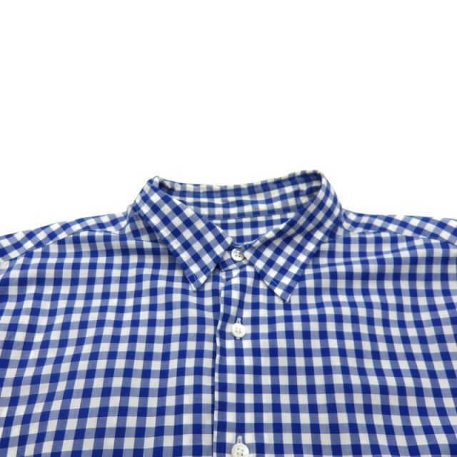 PORTER CLASSIC ROLL UP SHIRT GINGHAM CHECK BLUE サイズM ポーター