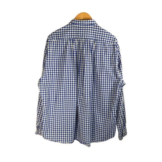 PORTER CLASSIC ROLL UP SHIRT GINGHAM CHECK BLUE サイズM ポーター