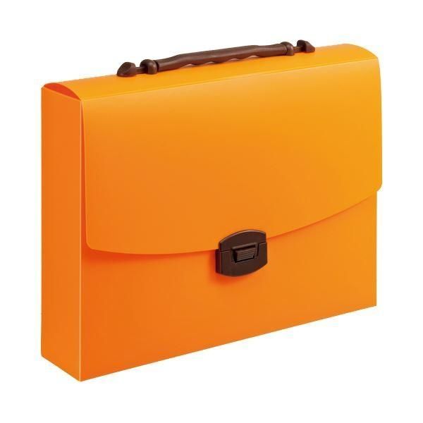 （まとめ）ライオン事務器 キャリングバッグイロキャリ パンプキン CA-173PU 1個〔×5セット〕