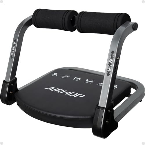 AIRHOP 腹筋マシーン シットアップベンチ 筋トレ用 3段階調整可能な抵抗と自動リバウンド機能付き 自宅用腹筋器具★ 24dcae9c