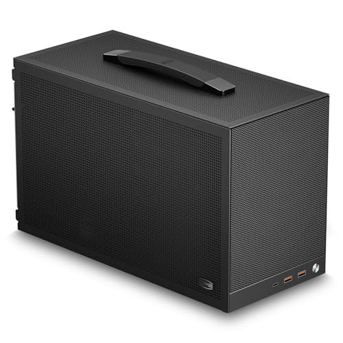 PCCOOLER CPS K101 MESH PCケース、11.9L ポータブル・デスクトップ Mini-ITX ケース、四面SPCCメッシュパネル、12015mmファン×3基標準搭載、クリップ式クイックリリース・サイドパネル、Gery（PC db635e5c