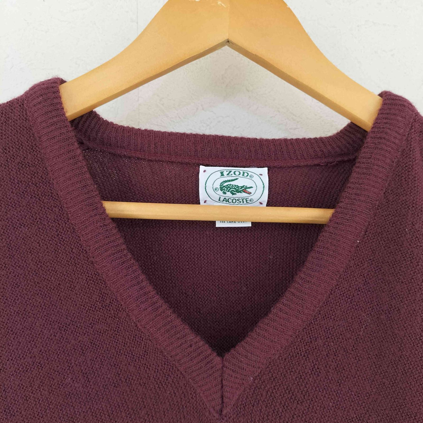 アイゾッドラコステ IZOD LACOSTE 80-90s USA製 Vネック アクリル 