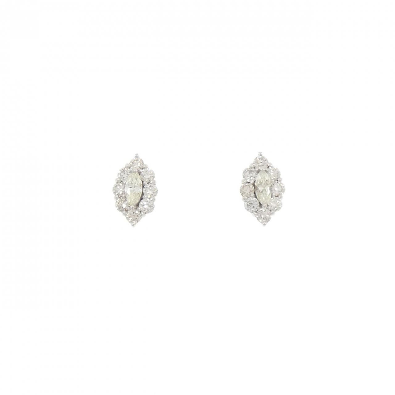 K18WG ダイヤモンド ピアス 0.48CT