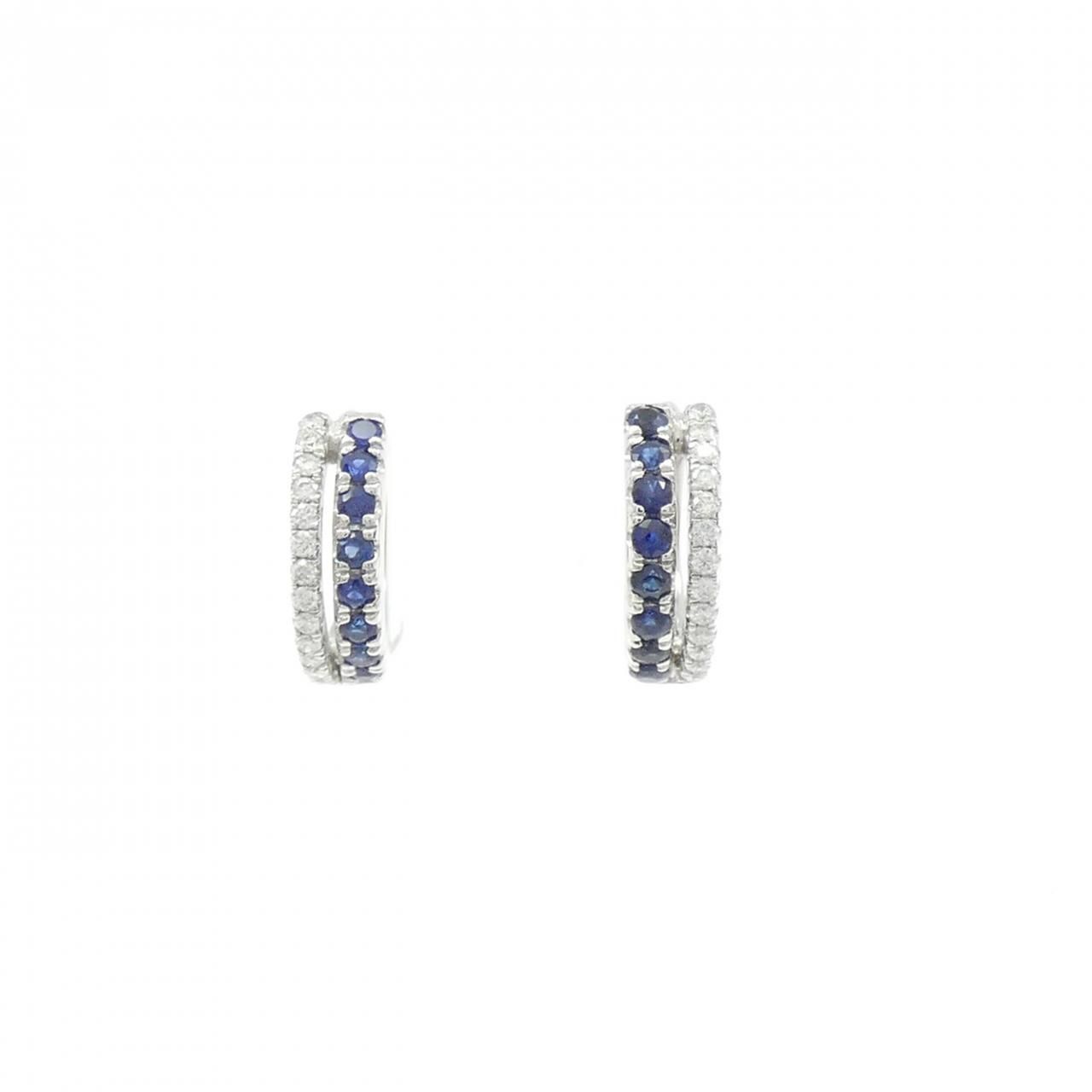 K18WG サファイヤ ピアス 0.22CT