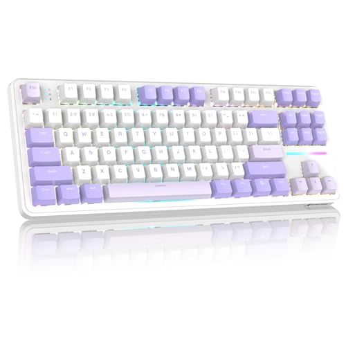 【新品】ATTACK SHARK X87 ゲーミングキーボード ワイヤレス/Bluetooth/USB 三つの接続モード メカニカルキーボード ホットスワップ ガスケット構造 5層吸音フォームデザイン 吸音効果アップ リニア ストロベリー? 73379d00