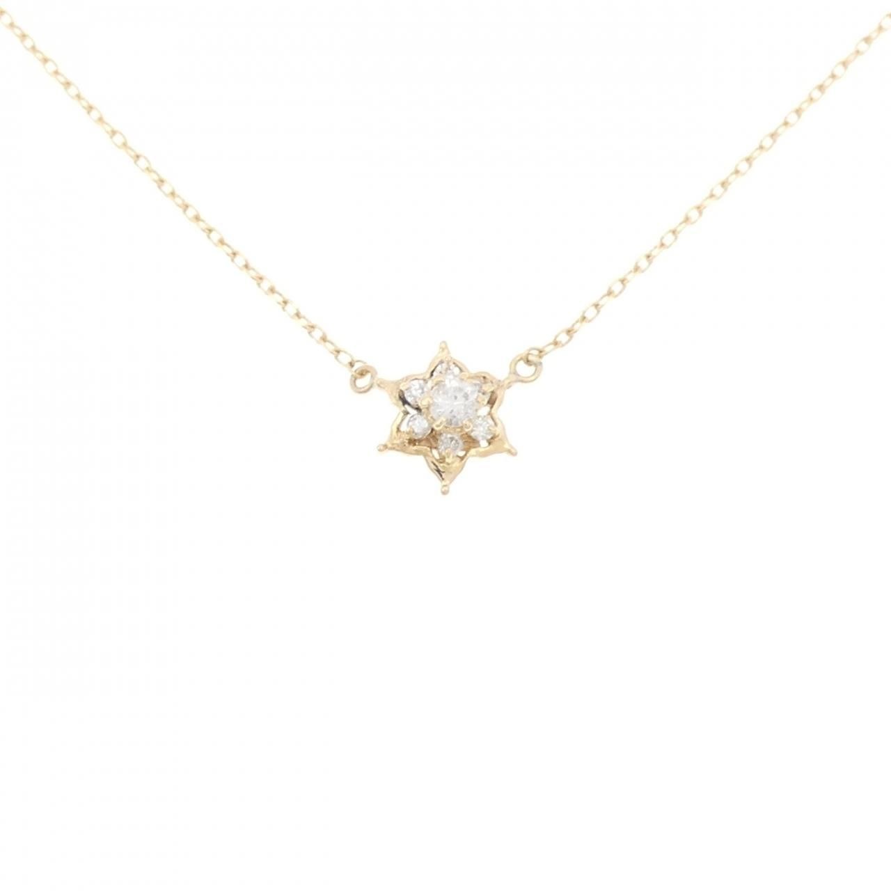 K18YG ダイヤモンド ネックレス 0.12CT