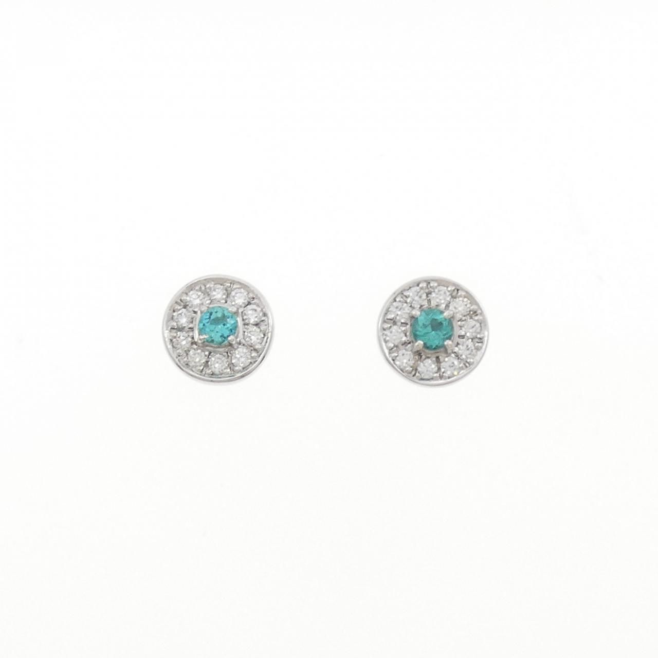 PT900 Paraiba Tourmaline Earrings 0.204CT