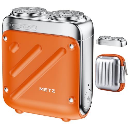 METZ (メッツ) ひげそり 電動シェーバー 【2026改良型・替刃付き】 メンズ シェーバー 小型 電気シェーバー 髭剃り 電動 しぇーばー 男性 回転式 コンパクト トラベル 旅行用 持ち運び 超軽量 携帯 タイプc 充電式 IPX7防 f7e1e48c
