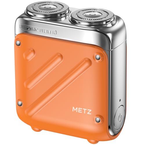 【2026改良型】METZ (メッツ) ひげそり 電動シェーバー メンズ シェーバー 小型 電気シェーバー 髭剃り 電動 しぇーばー 男性 ひげ剃り コンパクト 回転式 トラベル 携帯 旅行 軽量 持ち運び type-c充電式 乾湿両用 IP 365d8d28