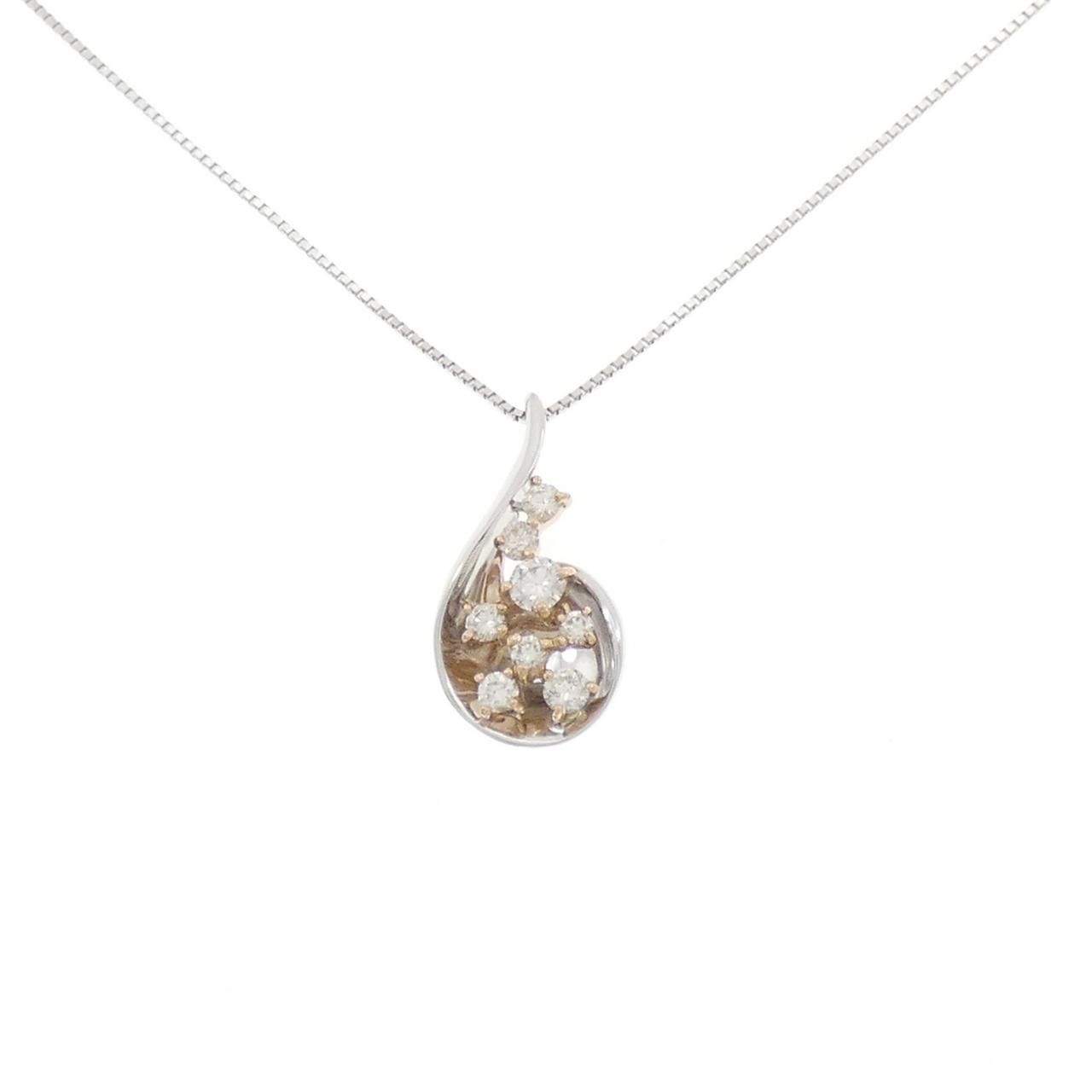 K18WG/K18PG ダイヤモンド ネックレス 0.50CT