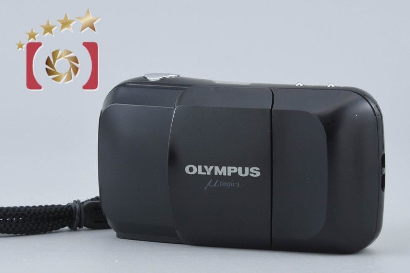 【中古】OLYMPUS オリンパス μ[mju:] ブラック コンパクトフィルムカメラ