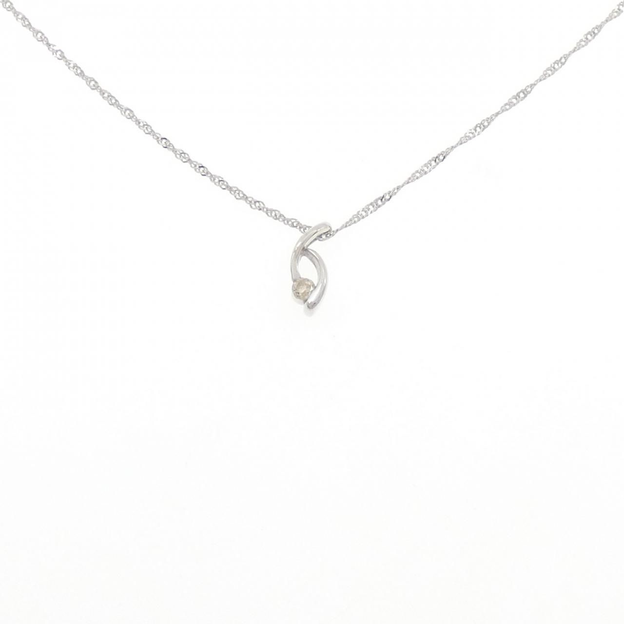 K18WG/750WG ダイヤモンド ネックレス 0.03CT 32,890円