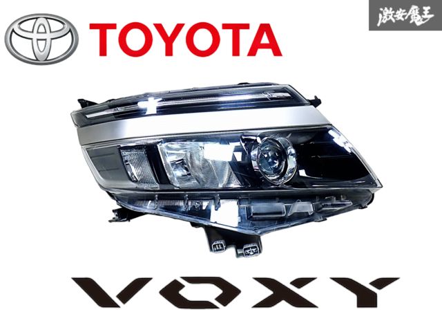 【点灯品外し】トヨタ 純正 ZRR80W ZRR85W ヴォクシー 前期 LED ヘッドライト レンズ 右 右側 運転席側 ICHIKOH 28-229 L 即納 棚Q-2