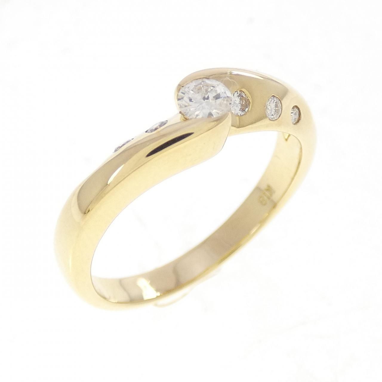 K18YG ダイヤモンド リング 0.21CT
