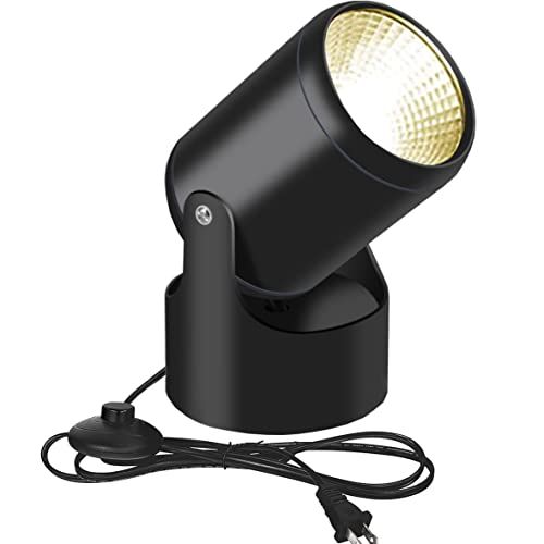 YC LED スポットライト コンセント 卓上 12W 間接照明 フロアライト フロアスタンド照明 ステージライト 屋内用 リビング 床置 展示 撮影 角度調節可能 フットスイッチ付き ブラック 電球色(沖縄・離島の方発送不可）) 8dac7620