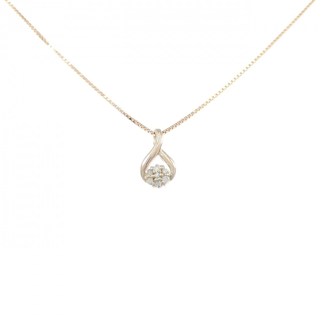 K10PG ダイヤモンド ネックレス 0.035CT