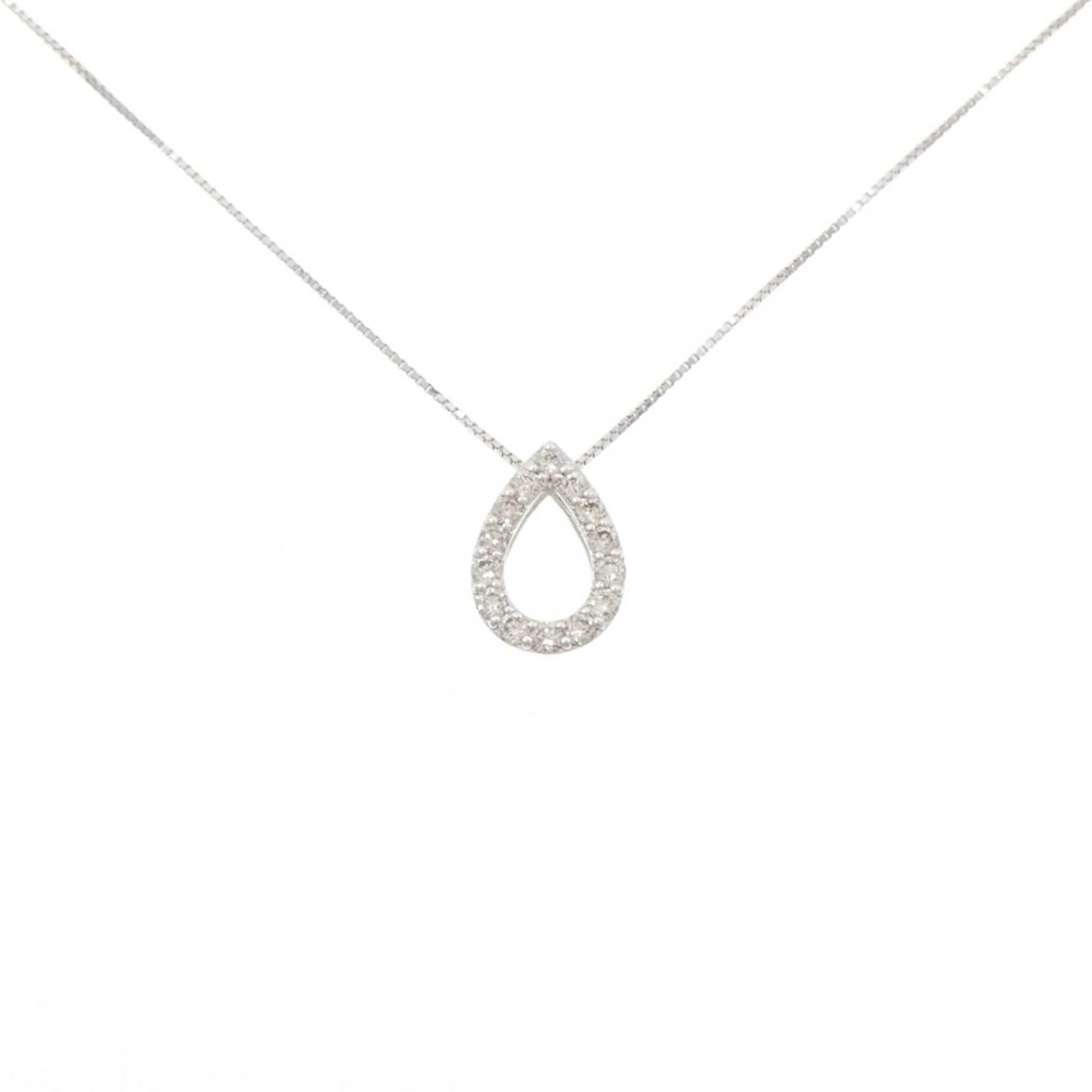 K10WG ダイヤモンド ネックレス 0.28CT