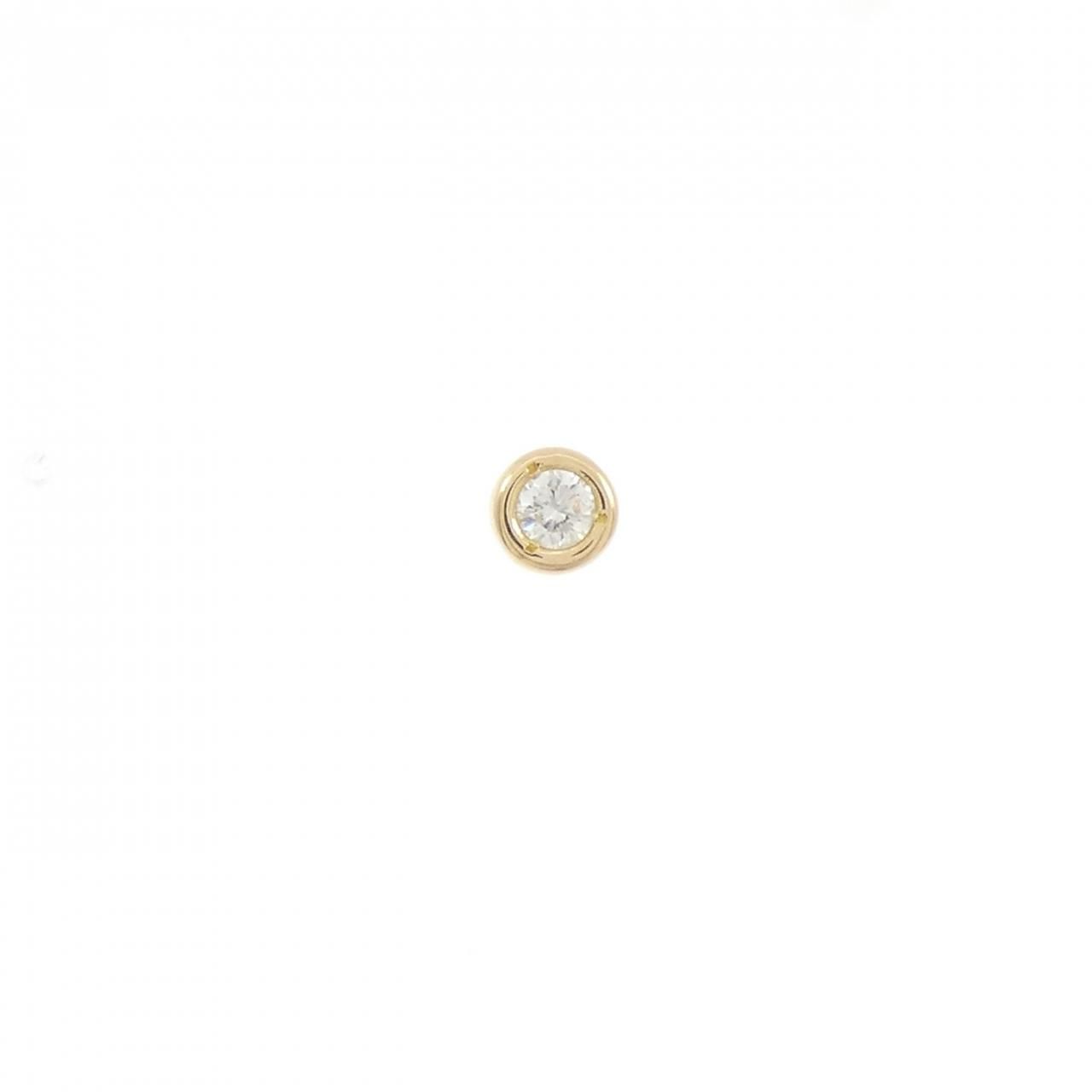 K18YG ダイヤモンド ピアス 0.13CT 片耳