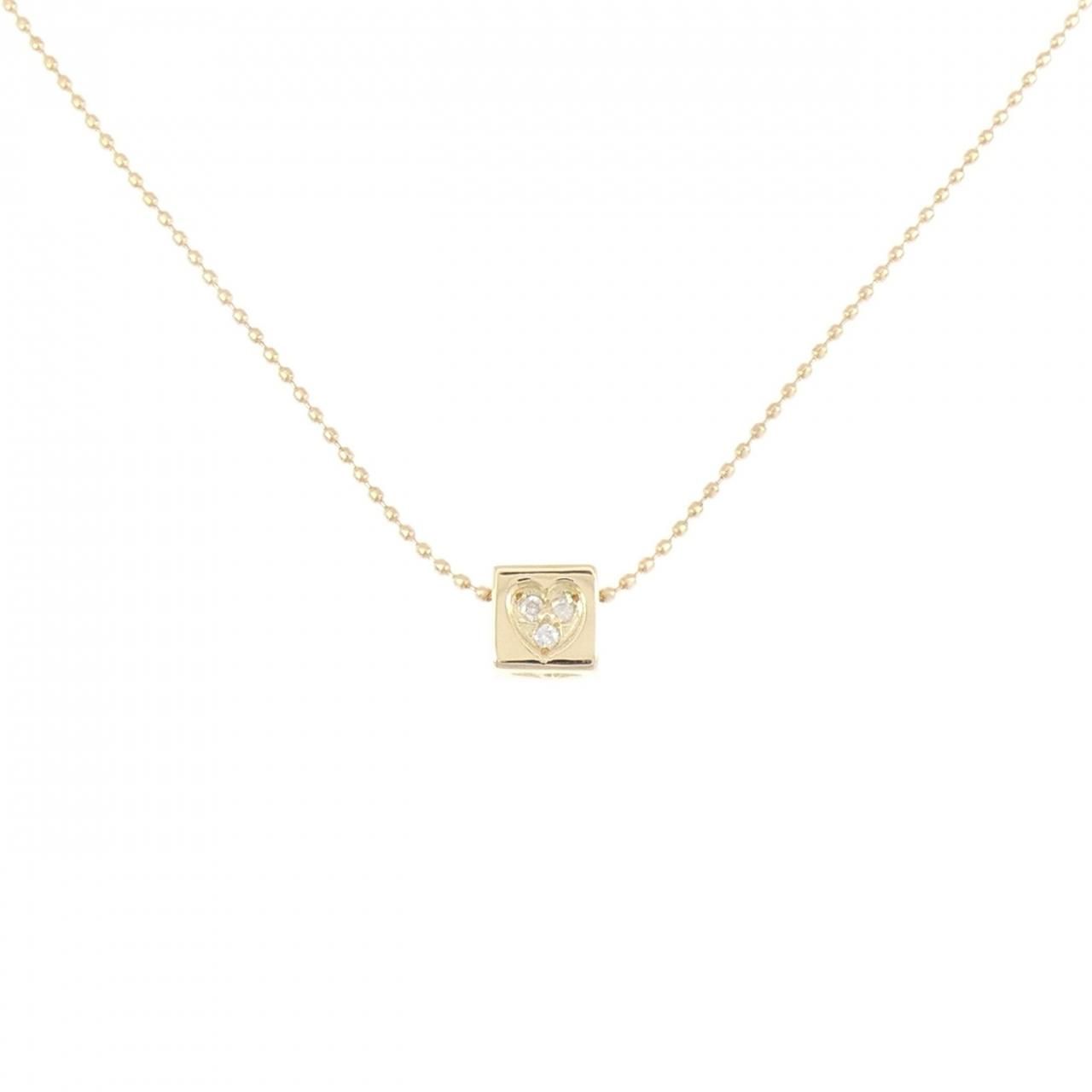 K18YG ハート ダイヤモンド ネックレス 0.07CT