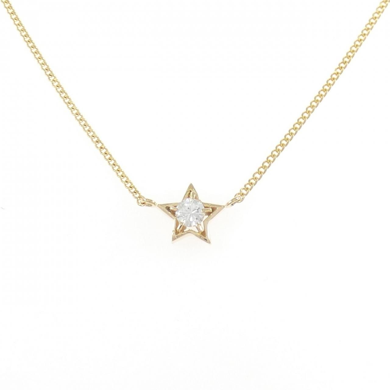 K18YG スター ダイヤモンド ネックレス 0.12CT