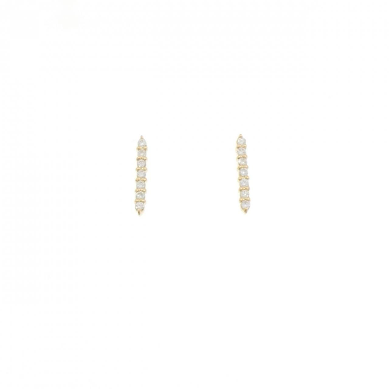 K18YG ダイヤモンド ピアス 0.14CT