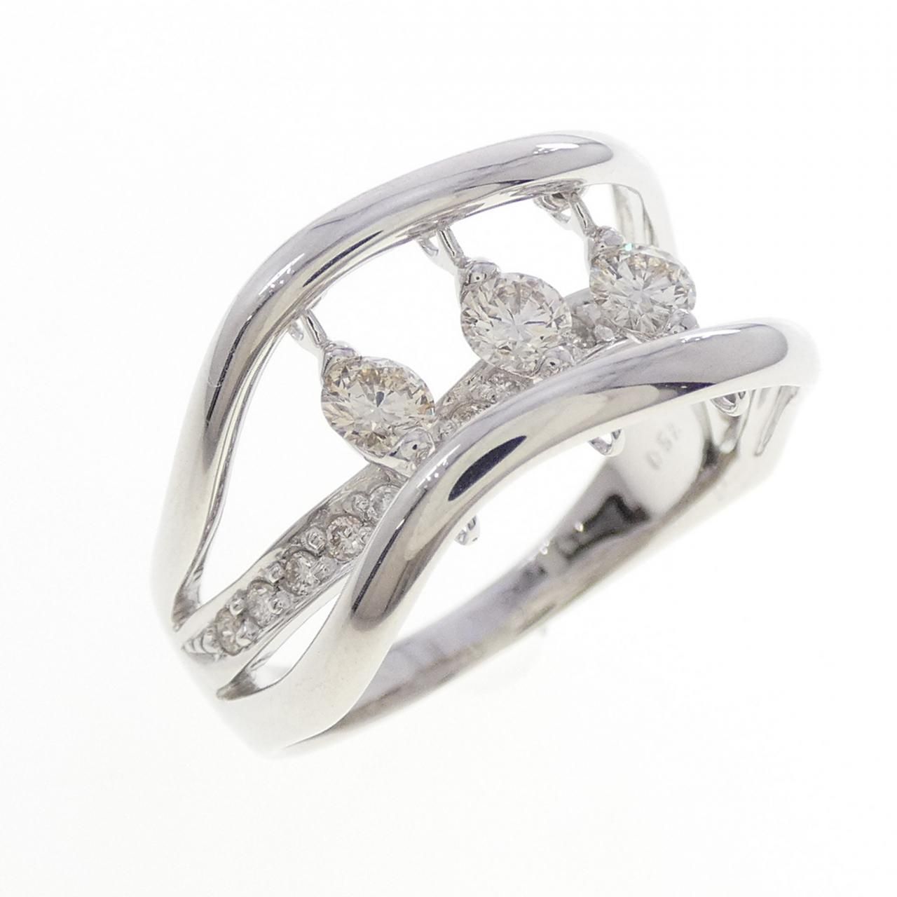 K18WG ダイヤモンド リング 0.52CT