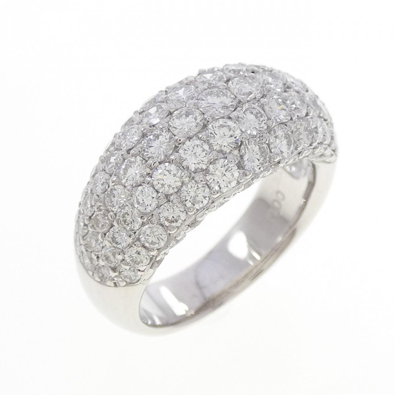 K18WG パヴェダイヤモンド リング 3.00CT