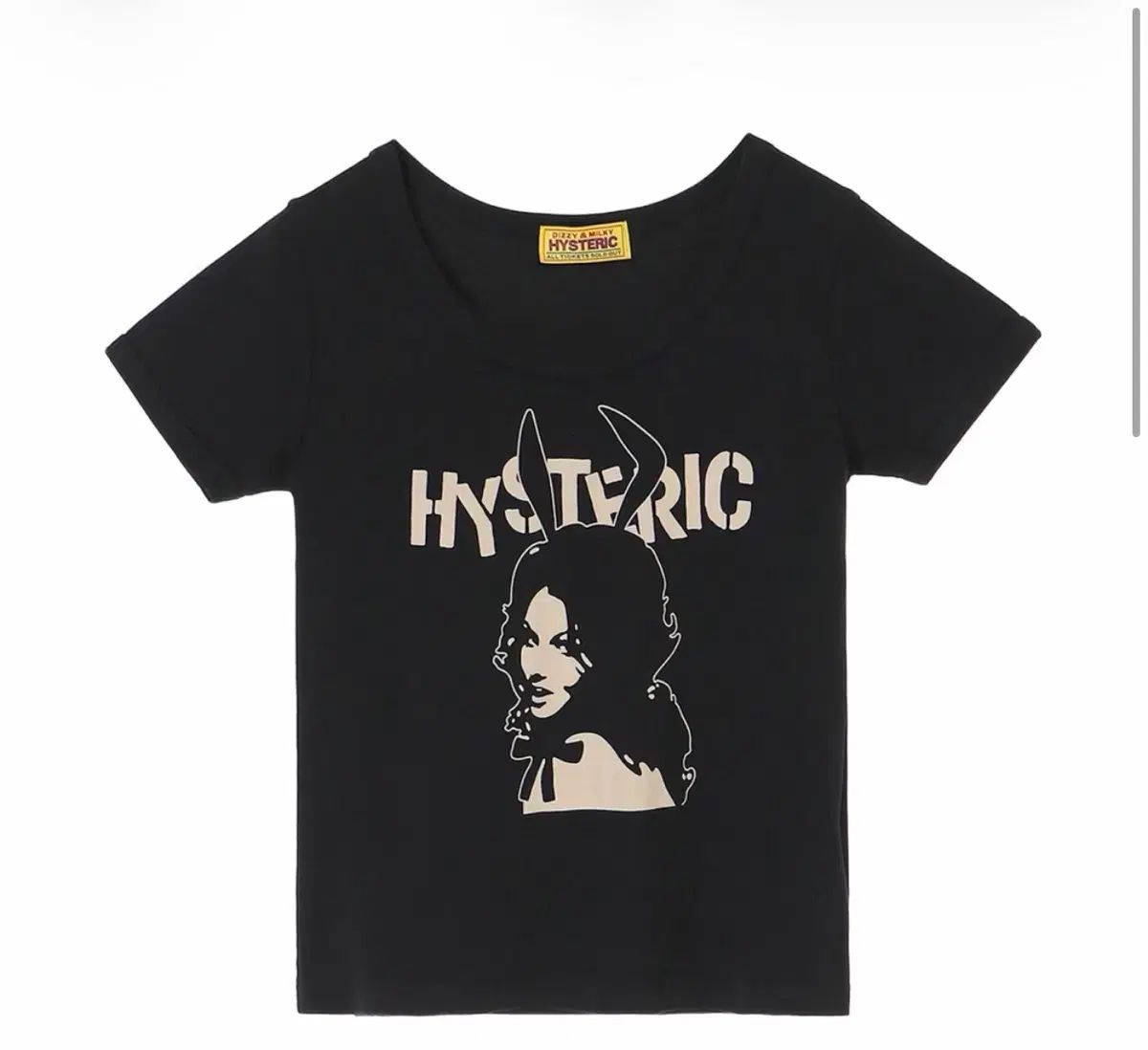 HYSTERIC GLAMOUR(ヒステリックグラマー) ブラック Bunny Girl プリンティング Tシャツ