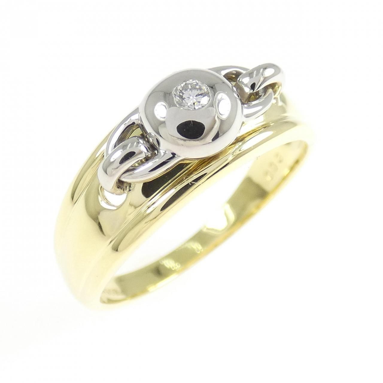K18YG/PT900 ダイヤモンド リング 0.03CT