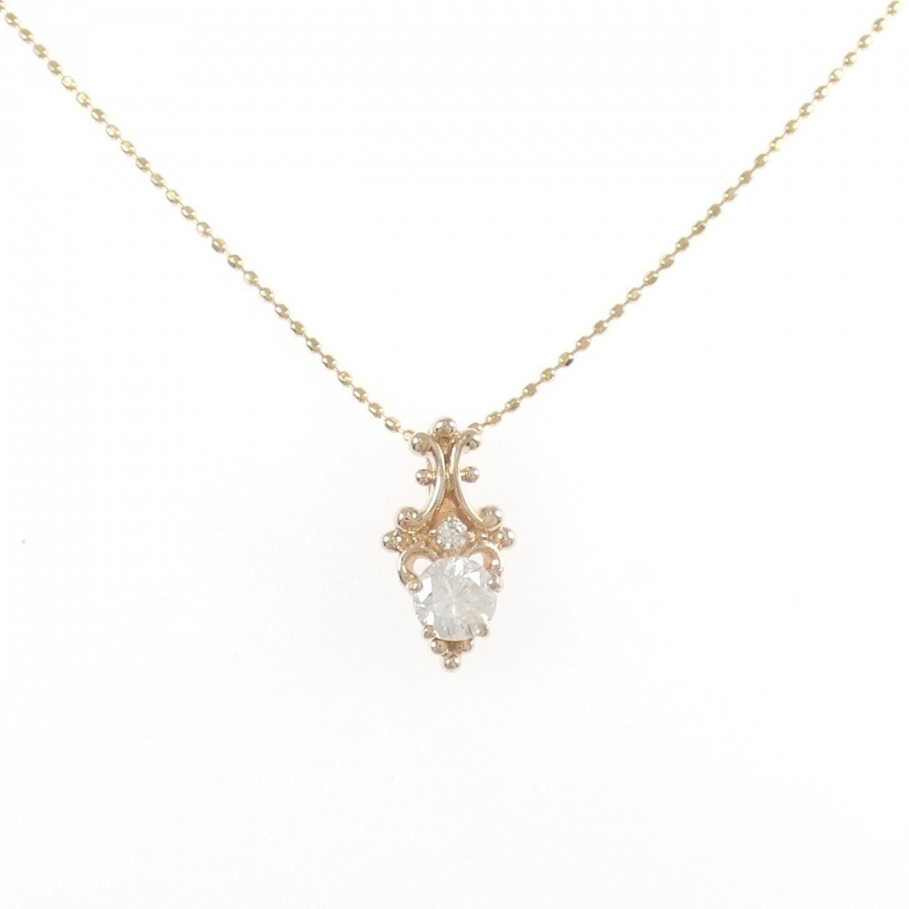 K18PG ダイヤモンド ネックレス 0.39CT
