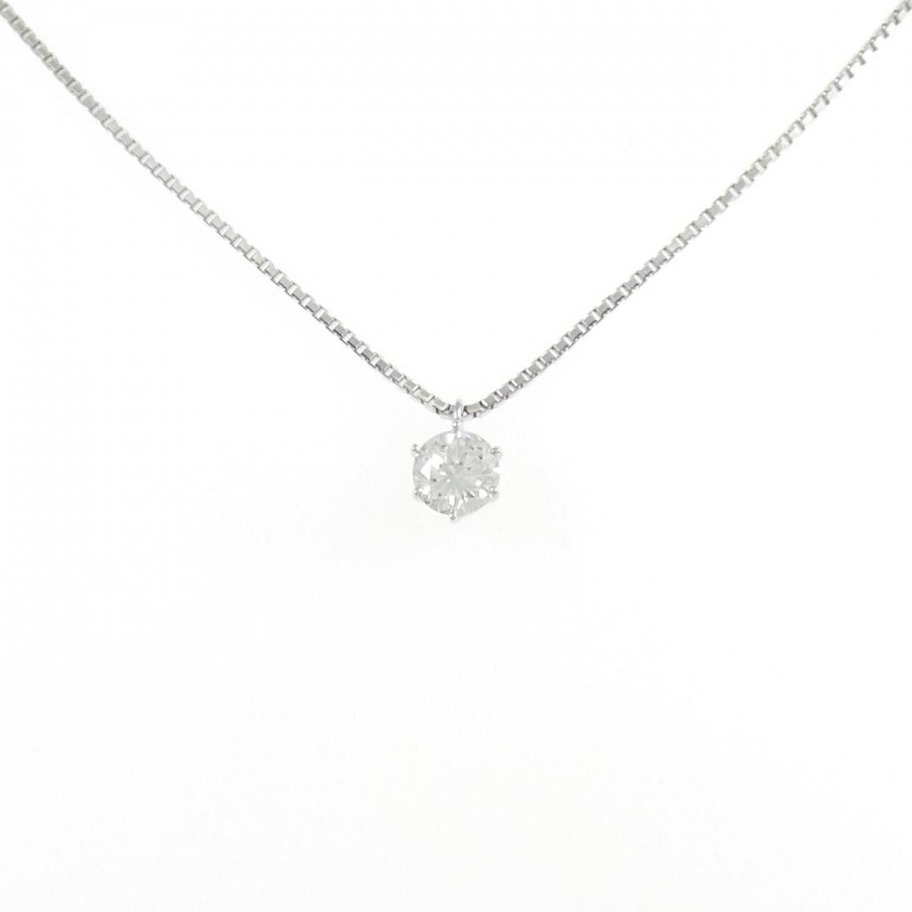 PT900 ソリティア ダイヤモンド ネックレス 0.38CT