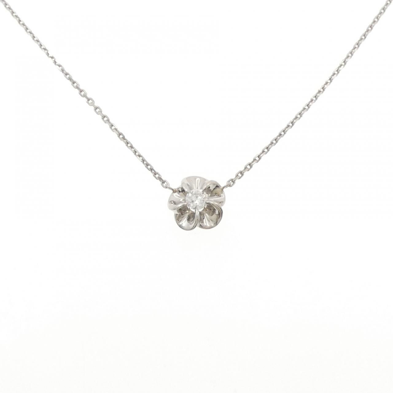 PT/PT850 フラワー ダイヤモンド ネックレス 0.29CT 100,300円