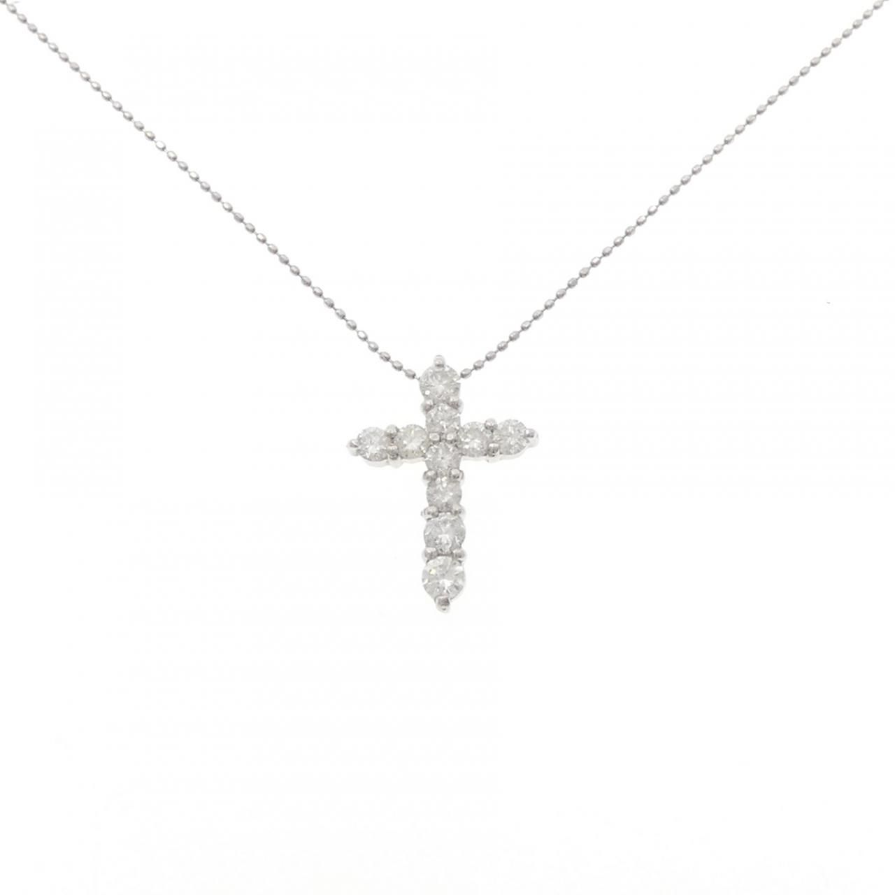 PT900/PT850 クロス ダイヤモンド ネックレス 1.00CT
